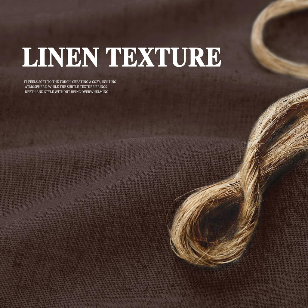 Farmhouse Ruffle Linen Flax Brown 72" W x 72" L