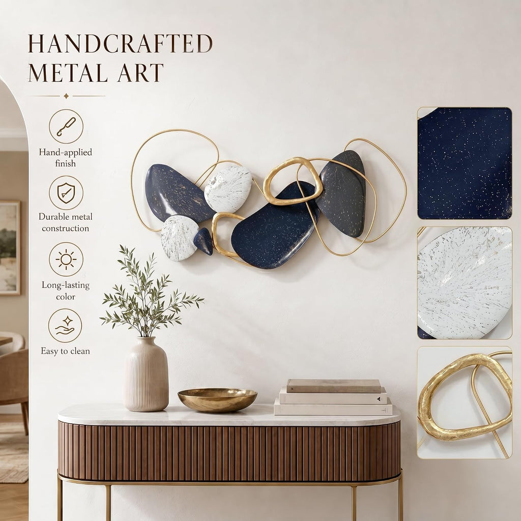 40" Large Wall Decor,3D Abstract Metal Wall Art