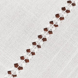 Solid Color Double Hemstitched Dining Tablecloth (Off White, Oval 60x84 inches)