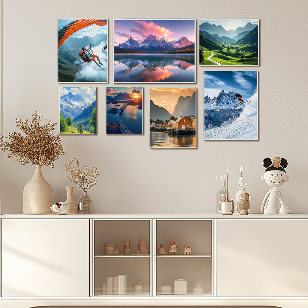 16 x 24 Acrylic Picture Frame, Horizontal/Vertical Clear Photo Frame for Wall with Tape, No Drilling Floating Hanging