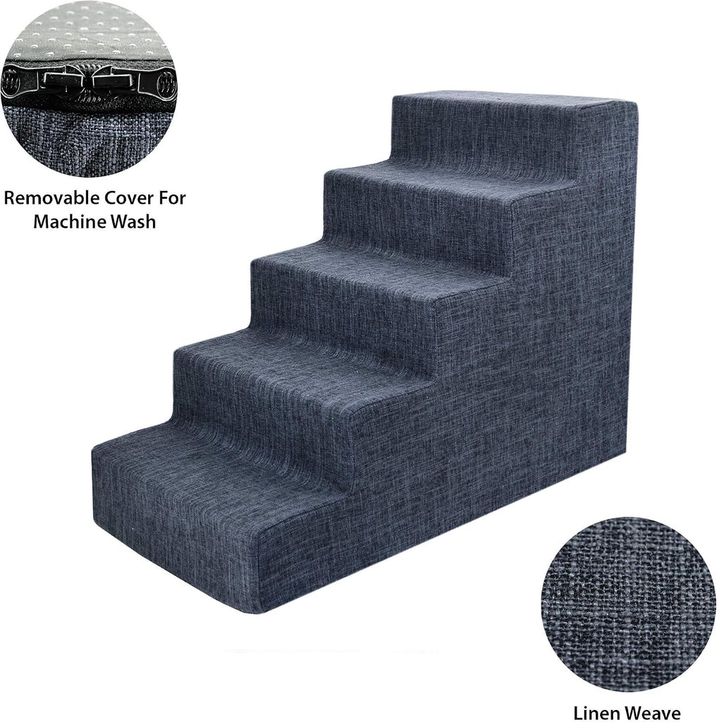 Pet Supplies Dog Stairs for Small Dogs & Cats, Foam Pet Steps Portable Ramp for Couch Sofa and High Bed Non-Slip
