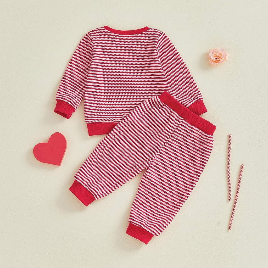 Baby Boy Clothes Toddler Fall Winter Outfit Sweater Toddler Boy Striped Clothes 6 12 2 Pant Set