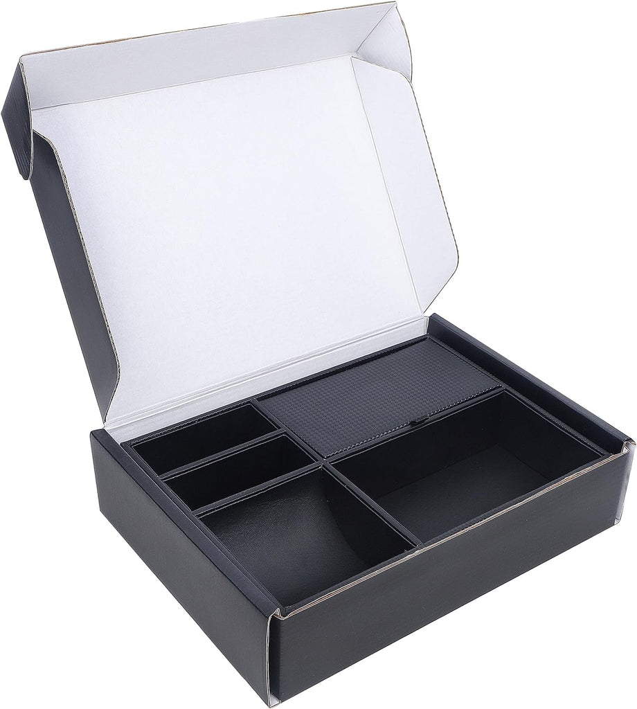 Men's Valet Tray, 5 Compartments, Black