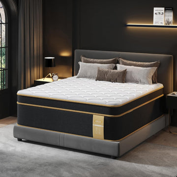 Luxury California King Mattress 12 Inch, Hotel Collection Hybrid Gel Memory Foam Mattress Cal King Size Bed in a Box
