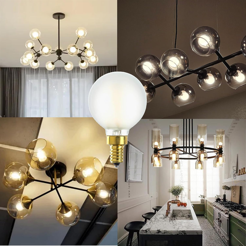 E12 Led G16.5 Bulb 4W Dimmable E12 Candelabra Bulb 40 Watt Soft White 3000K