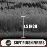 6x9 Area Rugs for Living Room Bedroom, Large Fluffy Grey and Black Throw Rug