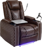 Power Zero Gravity Recliner Chair for Adults Breathable Leather Electric Recliners Adjustable Home Theater Seating