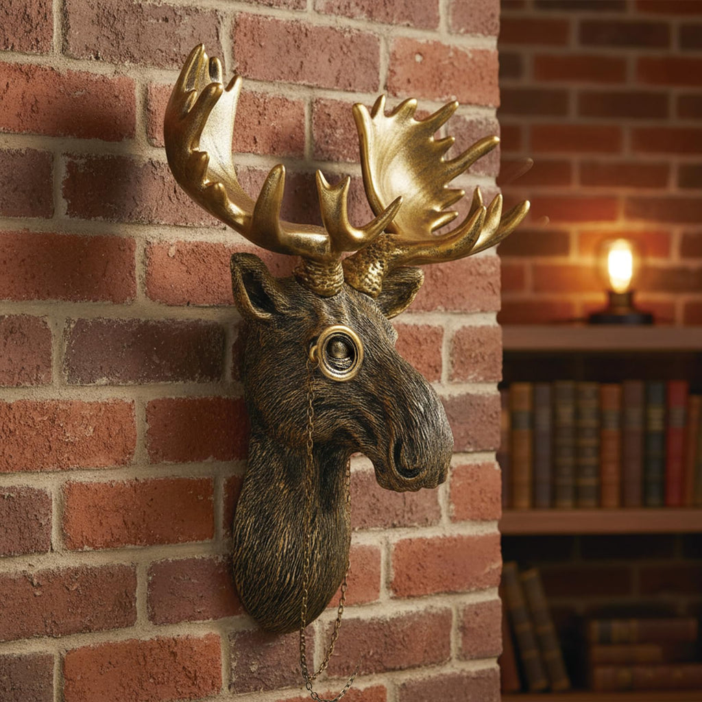 Animal Heads Wall Decoration Resin Animals Sculptures Head Wall Hanging Decor Gold vintage Wall Sculpture Bedroom