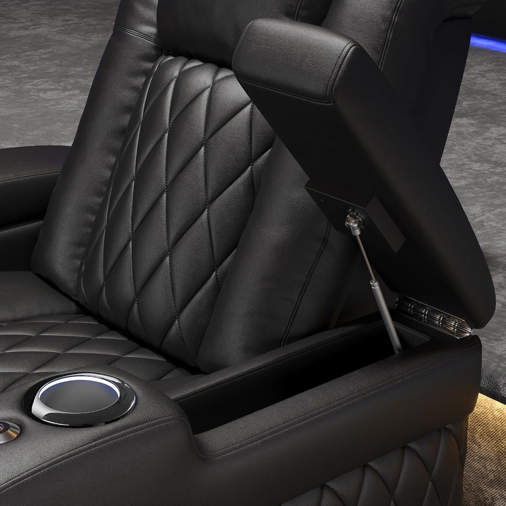Home Theater Seating Tuscany 2025 3-Seat Power Recliner with Center Console