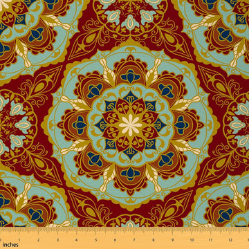 Mandala Abstract Oriental Fabric by The Yard 1 Yard Soft