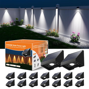 16 Pcs Bright Solar Powered Fence Sconce Outdoor Waterproof 2.56 in