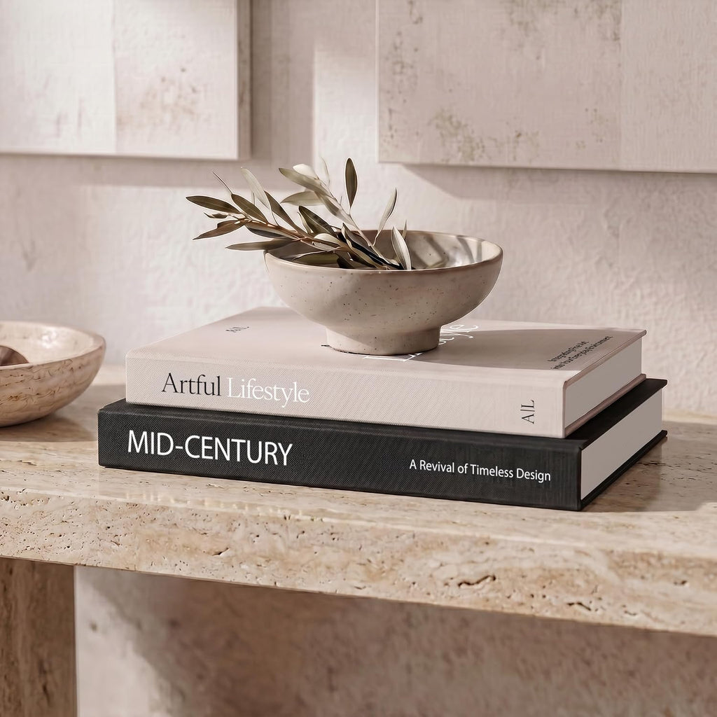 Aesthetic Decorative Books Set of 2 - Stylish Boxes for Coffee Table Decor | Stylish Modern Home Decoration for Your