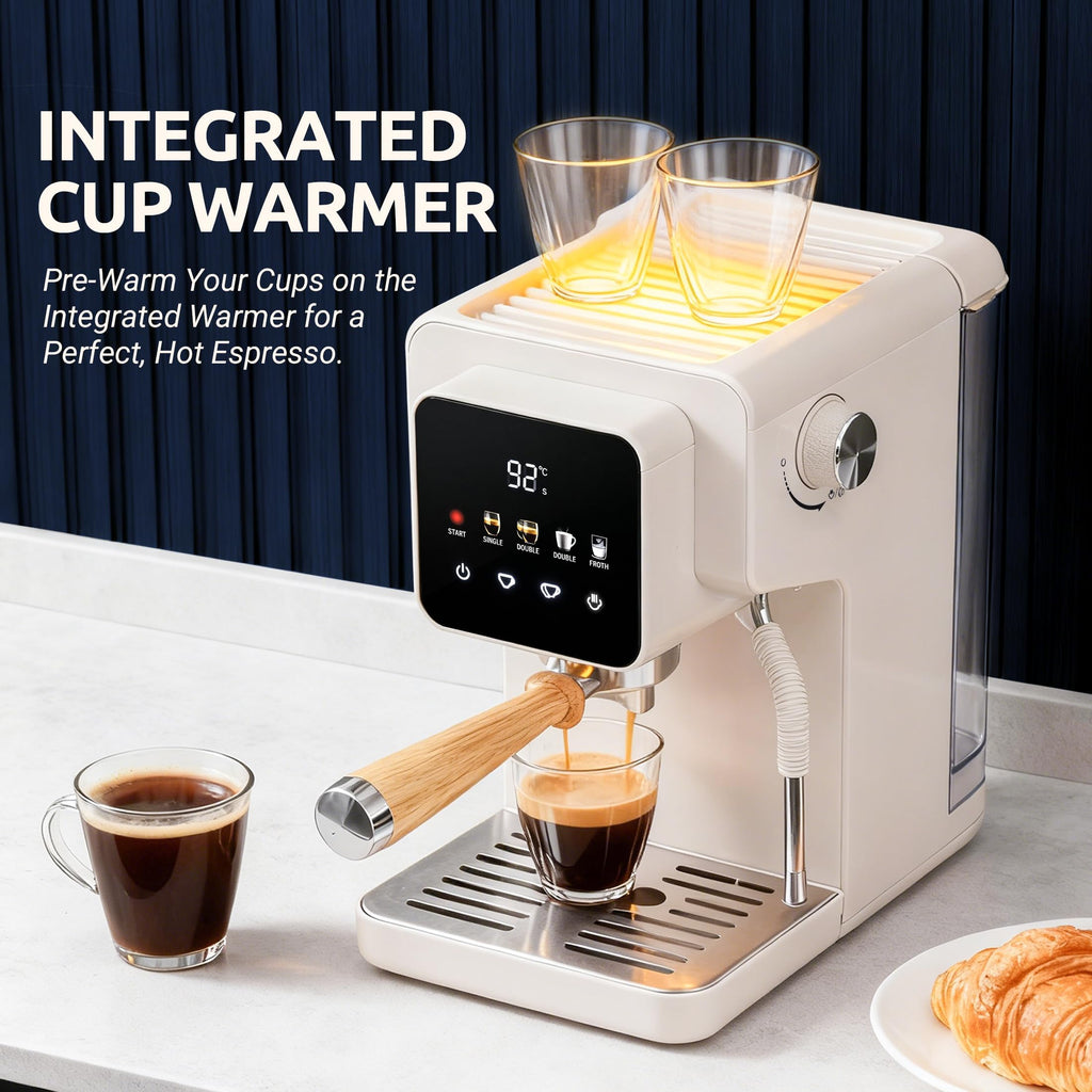 Touchscreen Espresso Machine with Steam Wand, 40.6oz Water Tank