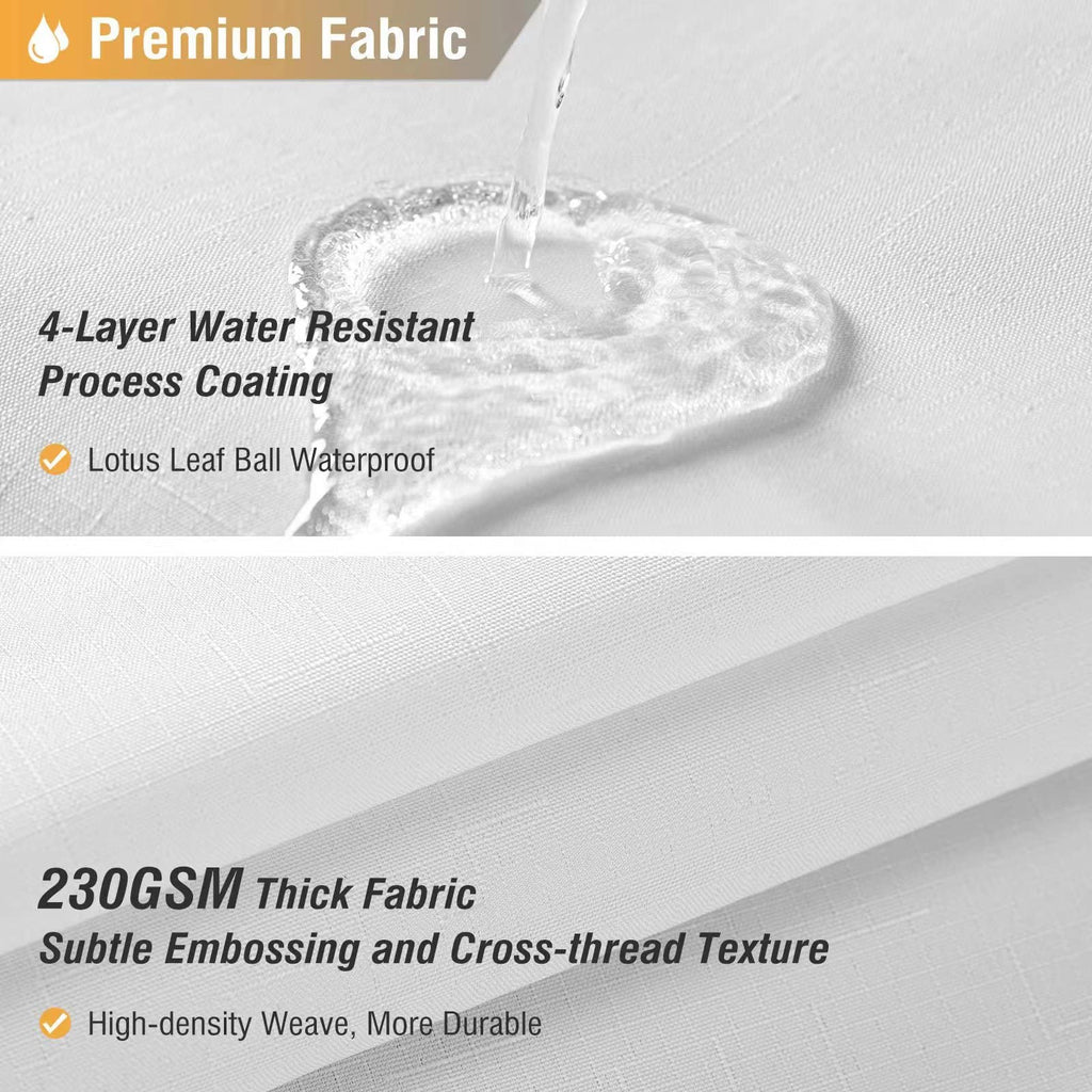 Stall Linen Textured Waterproof Cloth Shower Curtain Set, 36x72, White
