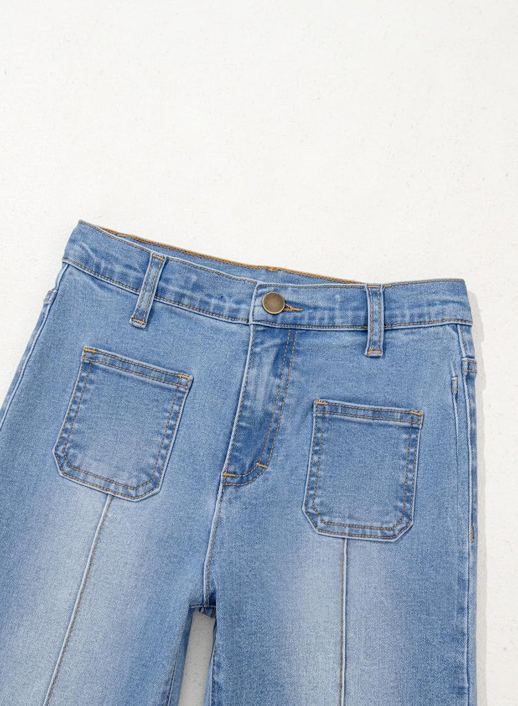 Teen Girls Wide Leg Jeans Baggy Demin Pants