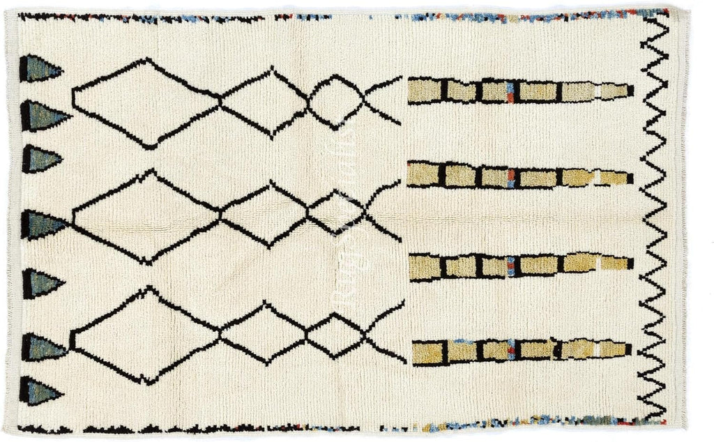 Beni Ourain Berber Rug, 100% Wool Moroccan Carpet. Custom Options Available. KTD22