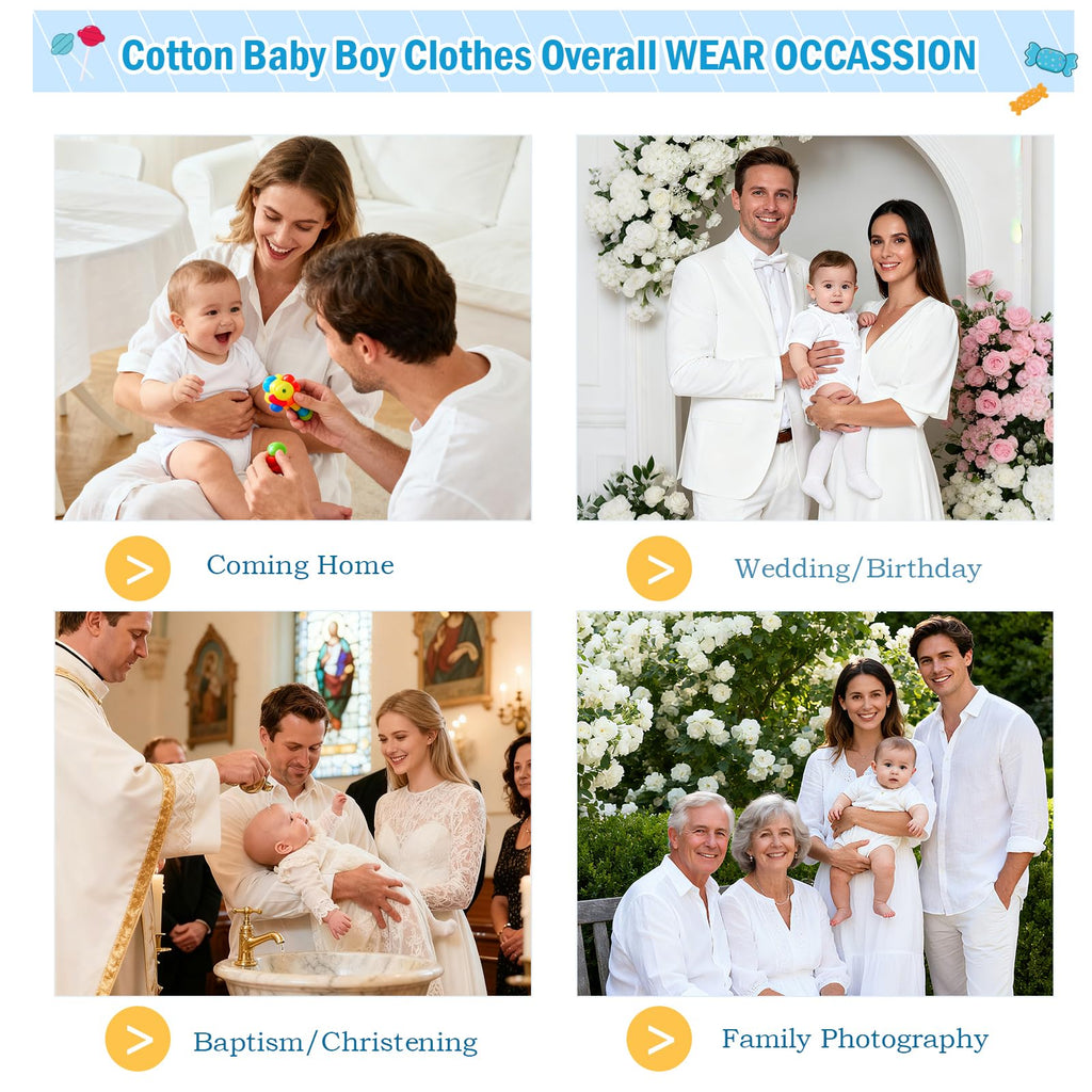 Christening Outfits for Boys Baby Boy Rompers Fall