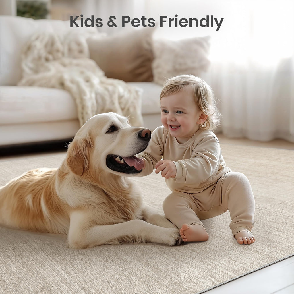 3x6 Runner Rug Non Slip, Washable Rug Runners s, Beige