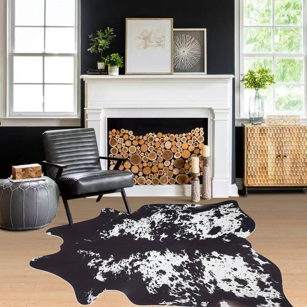 Faux Cowhide Rug Cow Print Cow Hide Rugs Small Premium Area Carpet Animal Print Rug Western Room Decor