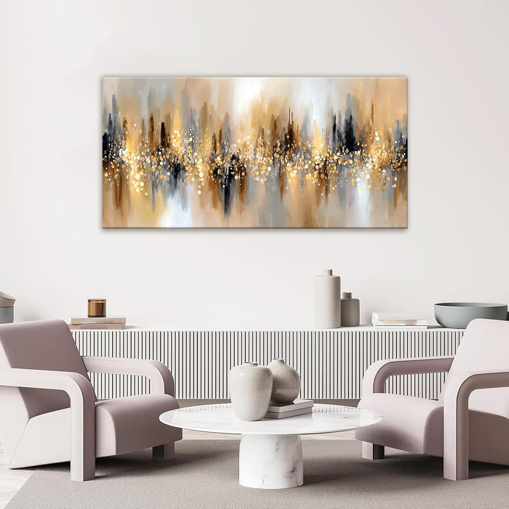 Modern Gold Abstract Wall Art Prints 24x48 ln
