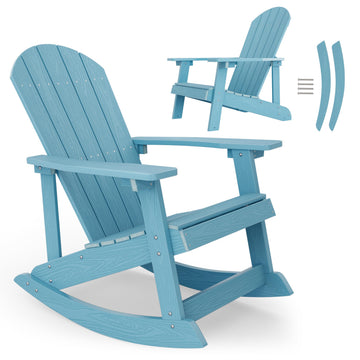 Adirondack Rocking Chair, All-Weather Resistant, Blue