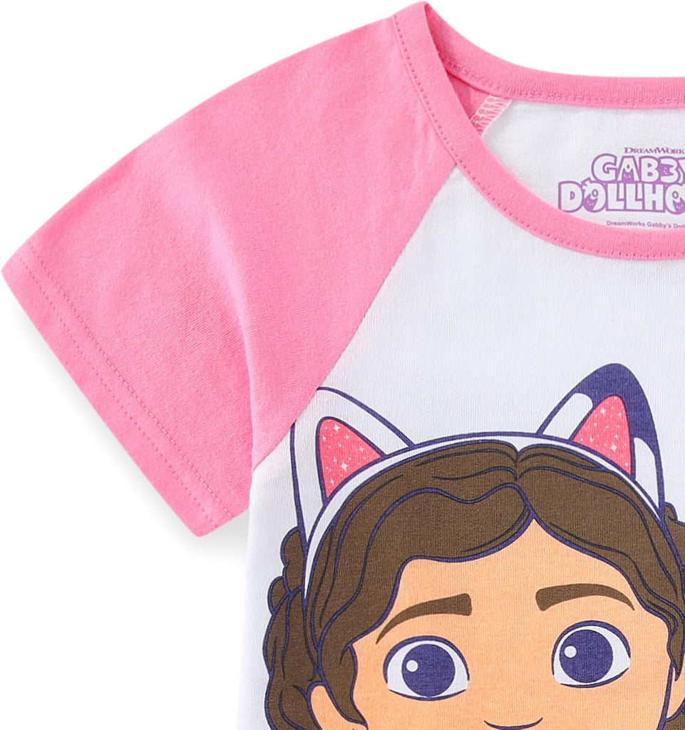 Girls Short Sleeve T-Shirt and French Terry Shorts Set for Toddler and Big Kids