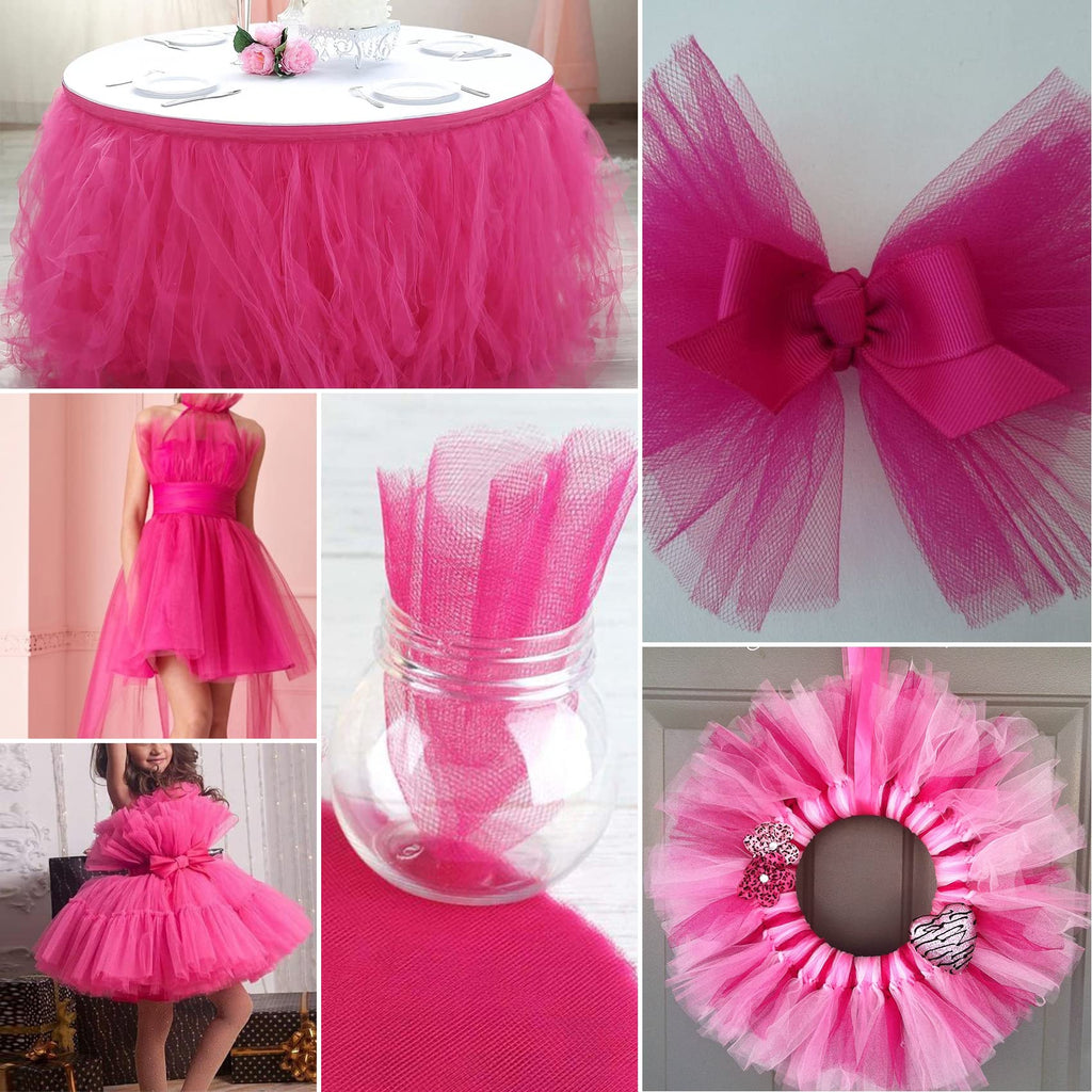 Fuchsia Tulle Fabric 54 Inch X 40 Yards Tulle Roll