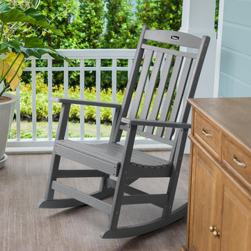 Oversized Outdoor Rocking Chair, Poly Lumber Rocker, Patio Rockers