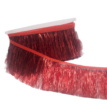 4 Inches Tinsel Fringe Trim Lace Shiny Tinsel Tassel Fringe Trimming for Dance Costume Dress Stage Clothes - 6.5 Yard