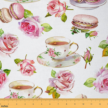 Floral Watercolor Teapots Fabric by The Yard 5 Yards Soft