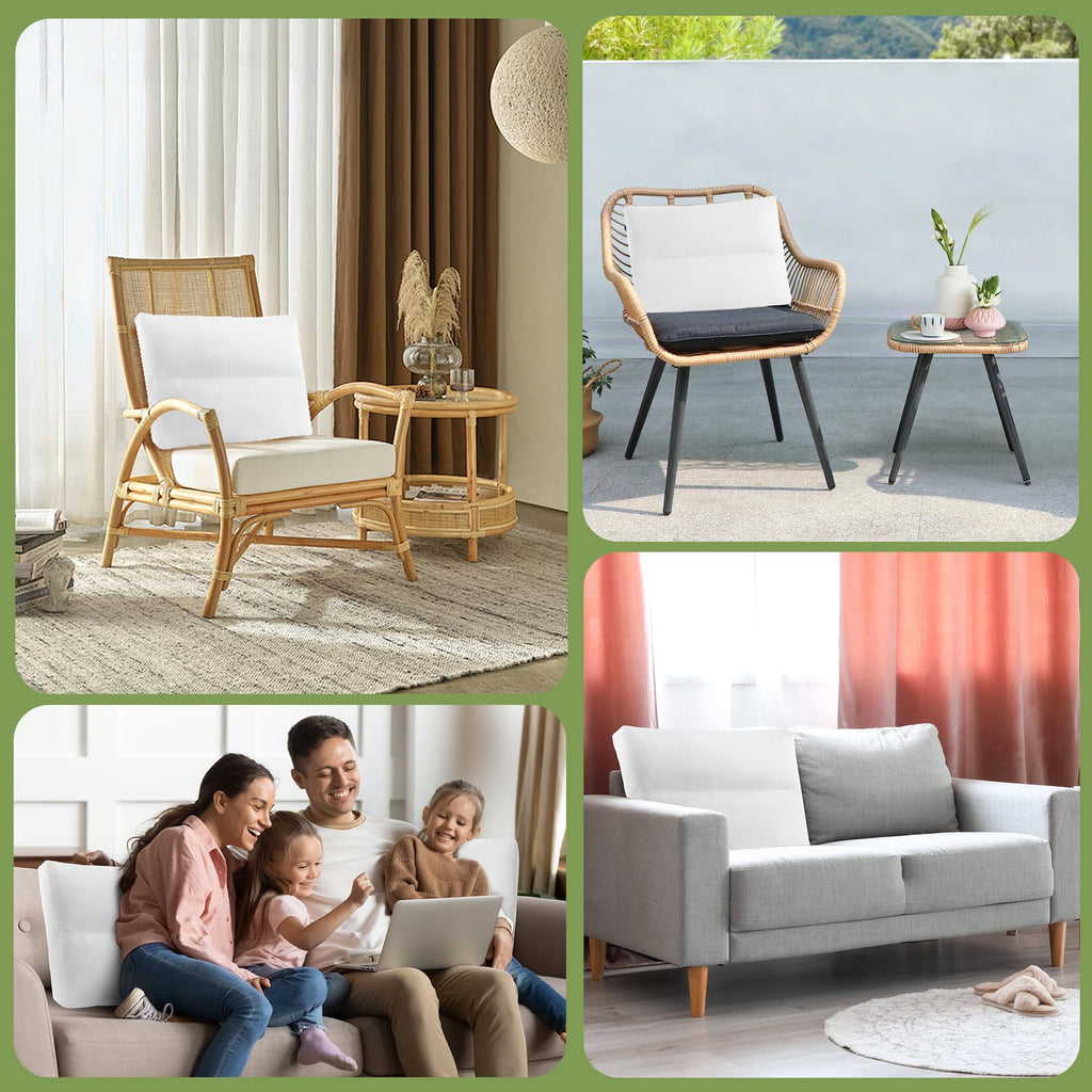3 Packs Shredded Foam Couch Back Cushion Replacement, Stuffing & Supportive Sofa Waist Cushion, Lumbar Support Pillow