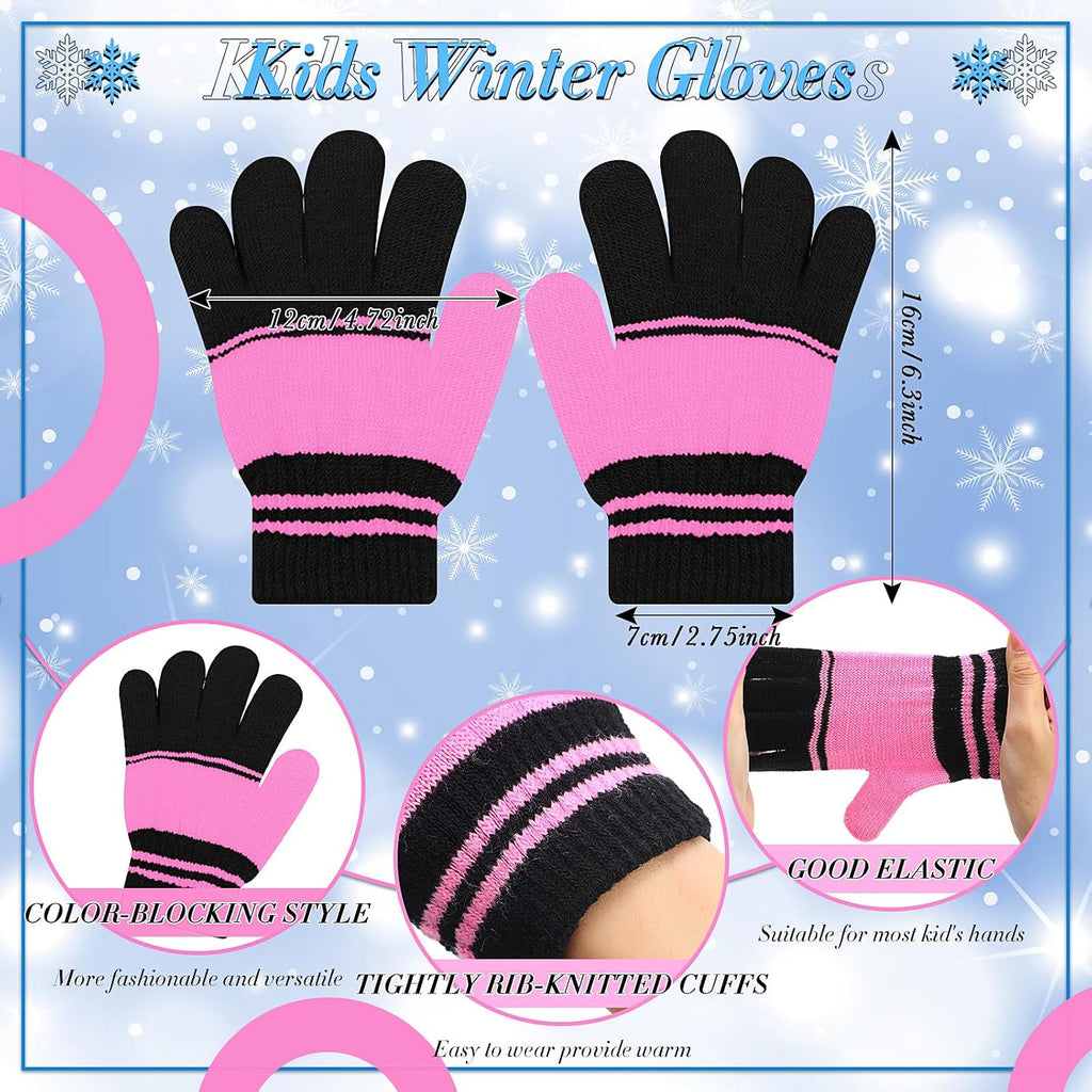 24 Pcs Kids Hats and Gloves Sets