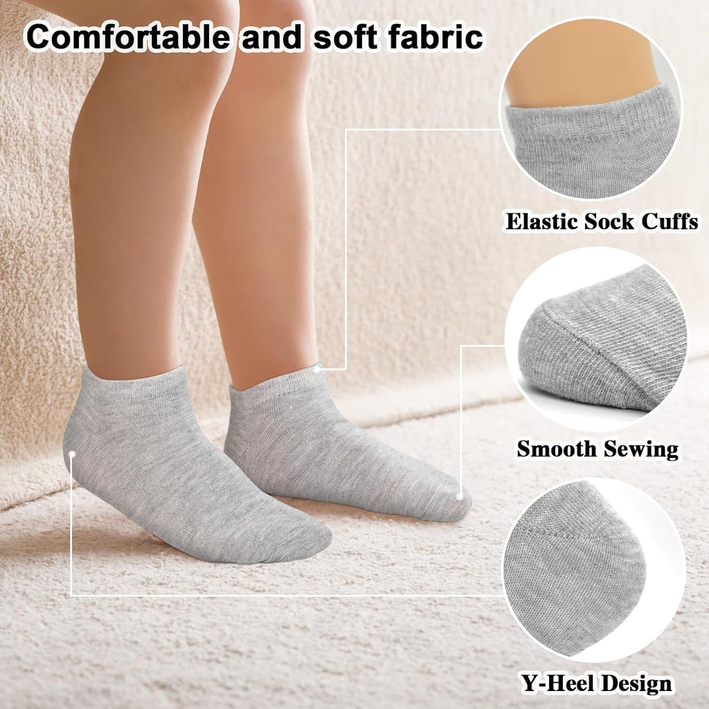 Kids Socks, 20 Pairs Boys Girls Low Cut Ankle Socks
