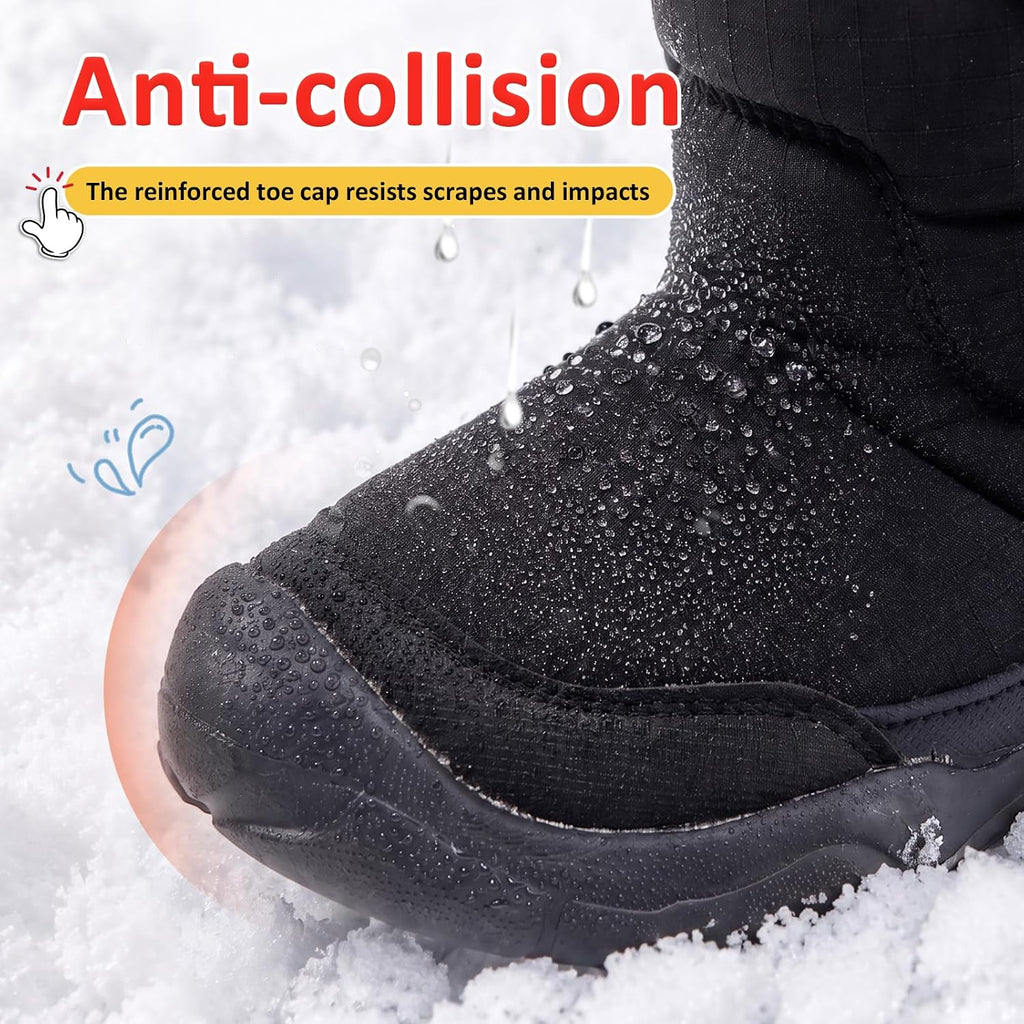 Toddler Boots Boys Girls Plush Lined Snow Boots Cozy Winter Shoes