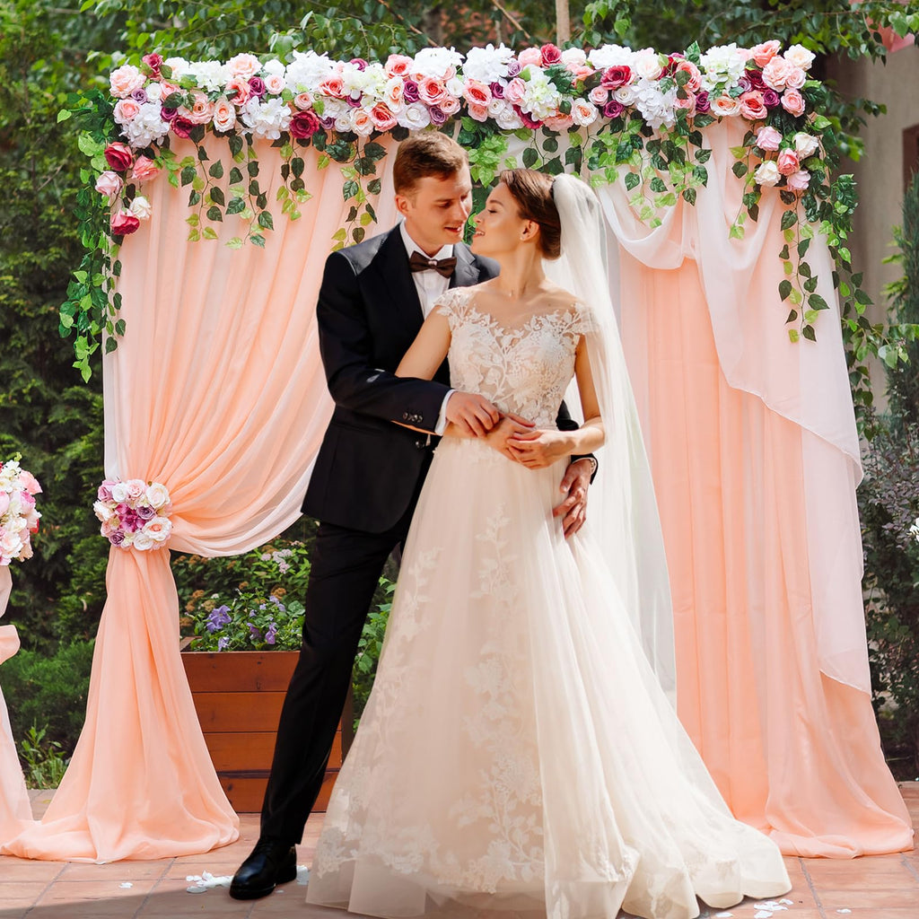7.2FT Wooden Wedding Arch Square Wood Arches Arbor Backdrop Stand for Ceremony Indoor Outdoor Wedding Party Proposal