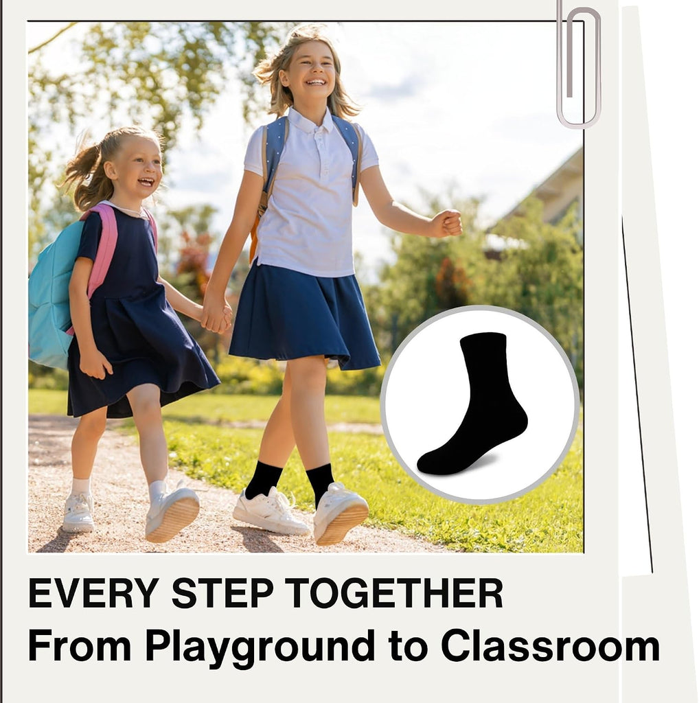 18 Pairs Toddler Kids Crew Socks Boys Girls for School