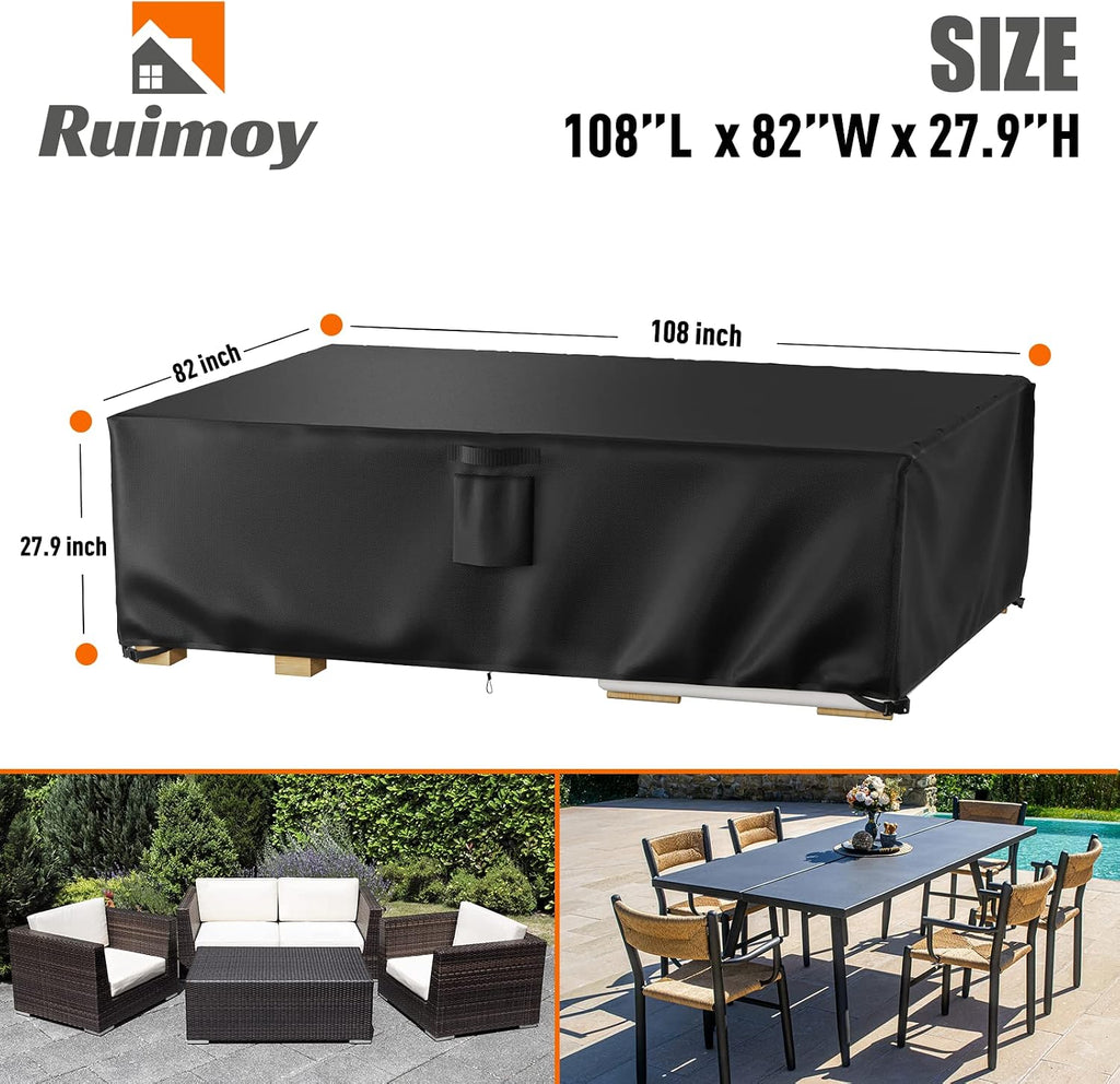 Patio Furniture Covers, Outdoor Furniture Cover Waterproof, General Purpose, Outside Table and Chair Covers, Heavy