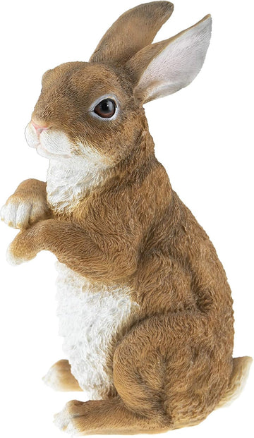 Rabbit Garden Statue Outdoor Décor, Resin Figurine Decoration for Lawn, Yard, Patio, Porch, and More