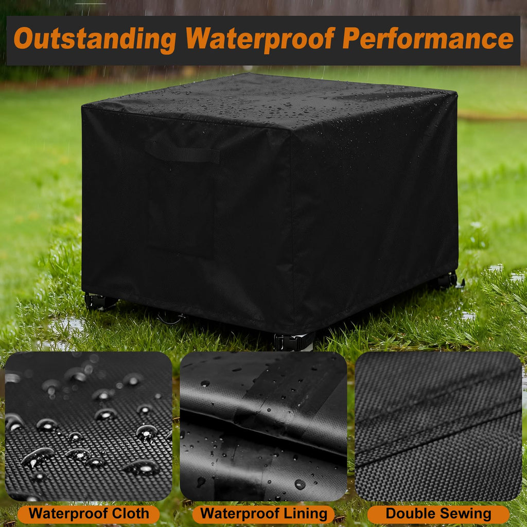 Outdoor Patio Ottoman Cover, 600D Heavy Duty Patio Furniture Cover