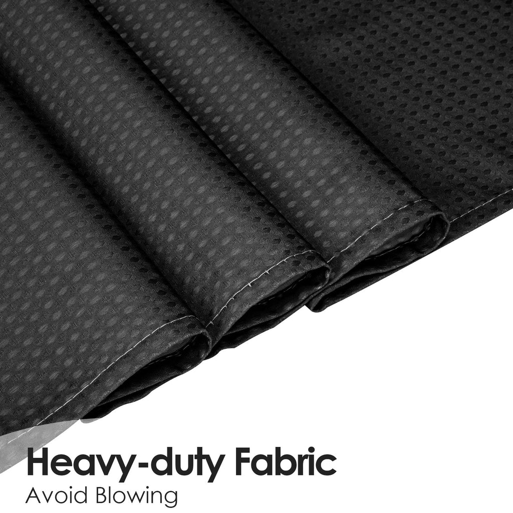 Black White Ombre Luxury Weighted Textured Fabric Shower Curtain, 36x72