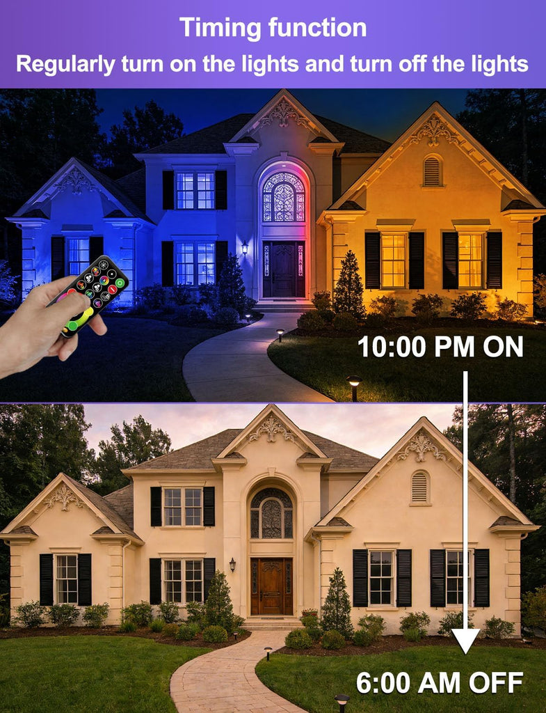 RGB Led Flood Light 50W, Outdoor Color Changing DIY Customized Strobe Mode, Stage Landscape Lighting,Floodlights 12