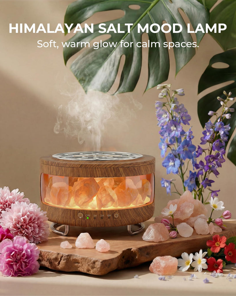 Essential Oil Diffuser with Himalayan Salt Lamp, Scent Diffusers