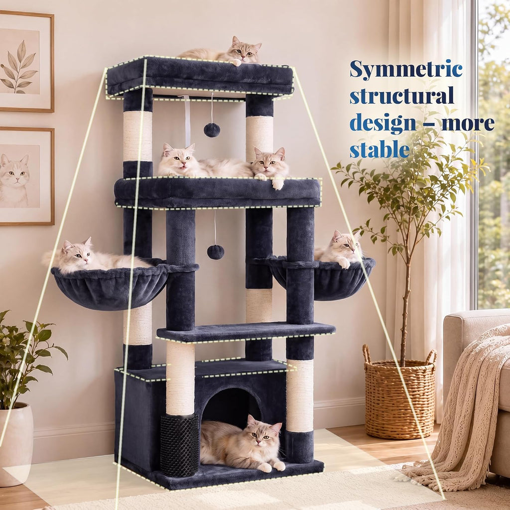Cat Tree Tower with Extra Large Platform, Big Condo