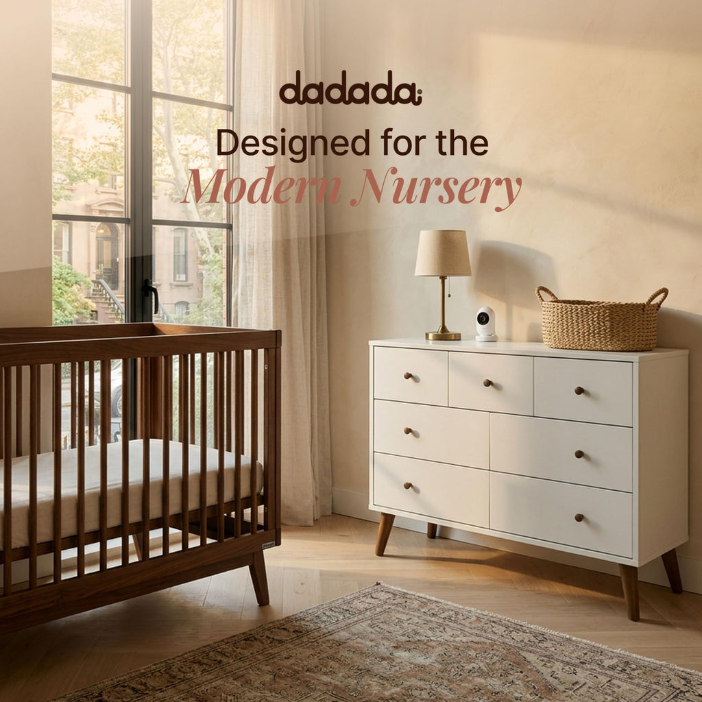 Austin 5-Drawer Dresser, White/Walnut
