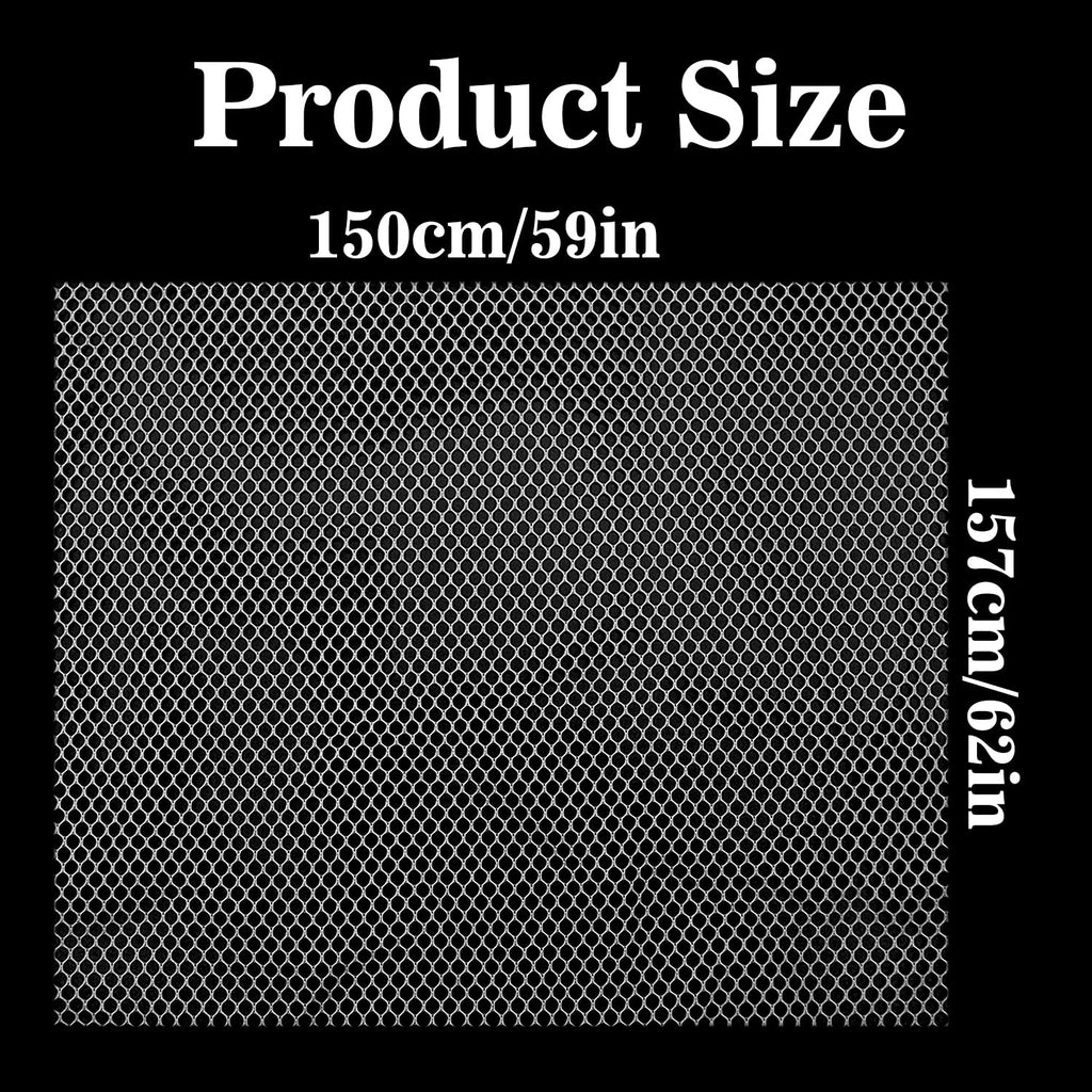 62 X 59 Inch White Mesh Fabric Slightly Stretchy for Sewing Projects