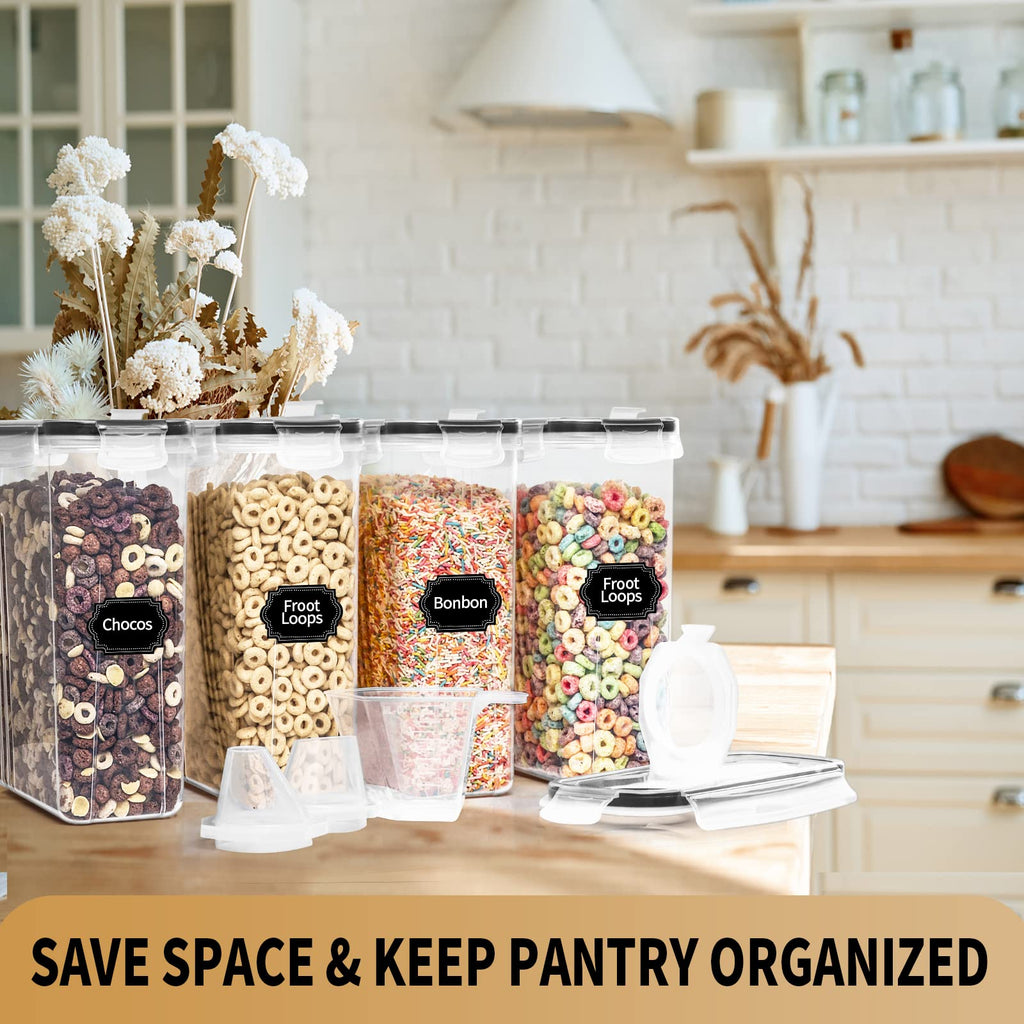 Cereal Containers Storage Set (4L,135.2 Oz) with Pour Spout, 4PCS