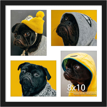 20x20 Collage Frame For 4 8x10 Photos Black