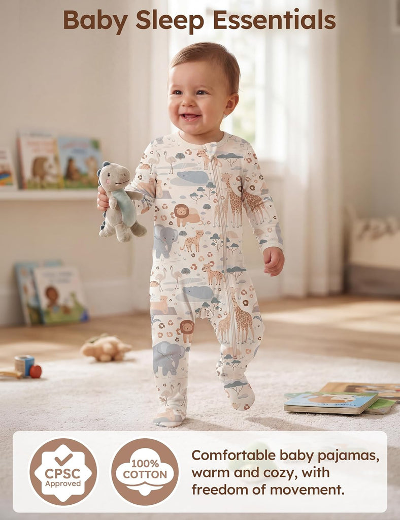 Sleepers 100% Organic Cotton Baby Pajamas Boys Girls Clothes