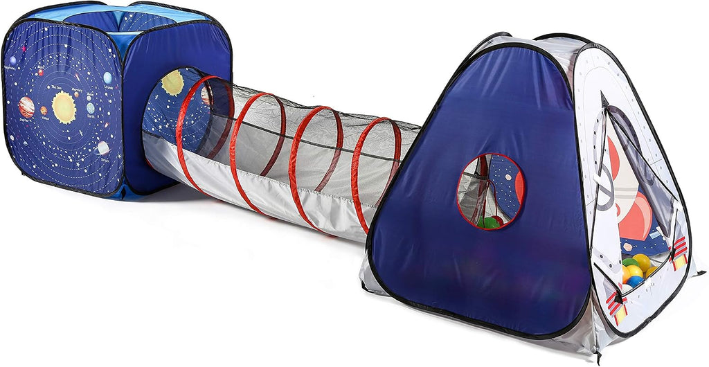 3 in 1 Space Astronaut Pop Up Play Tents with Tunnel for Kids