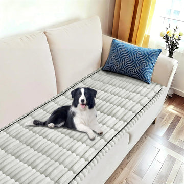 Non-Slip Loveseat Cover Fuzzy Sofa Protector 27.6''x56''